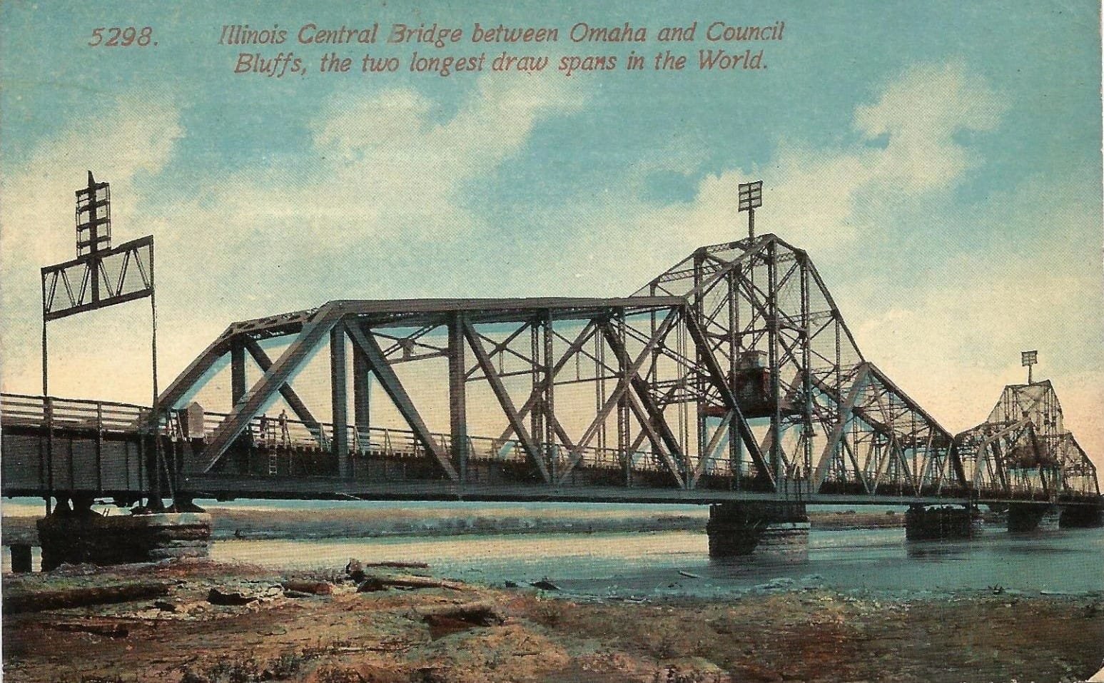 Historic postcard of bridge